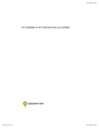 خرید و دانلود نسخه کامل کتاب Numerikus funkcionálanalízis