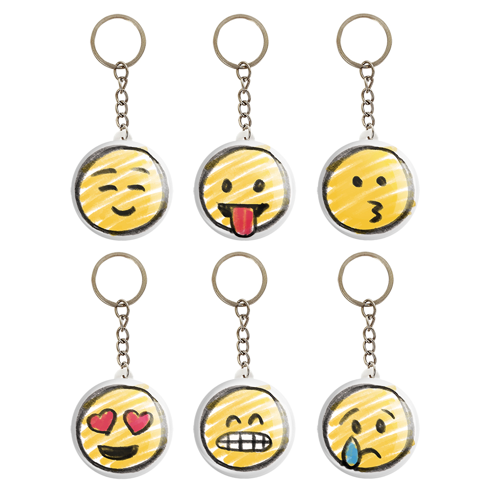 جاکلیدی خندالو طرح ایموجی کد 176A مجموعه 6 عددی