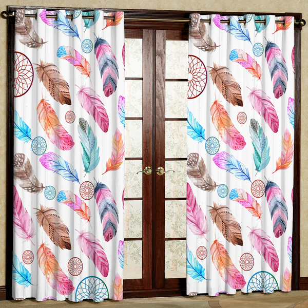 پرده مدل رنگی رنگی هازان پانچی کد 1 سایز 280x140 سانتی متر