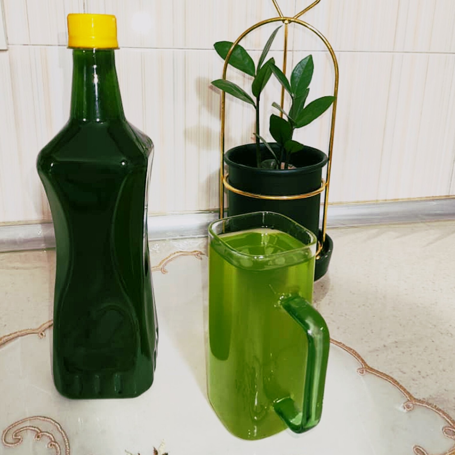 شربت سیروپ نعنا ارگانیک خانگی 1 لیتری 