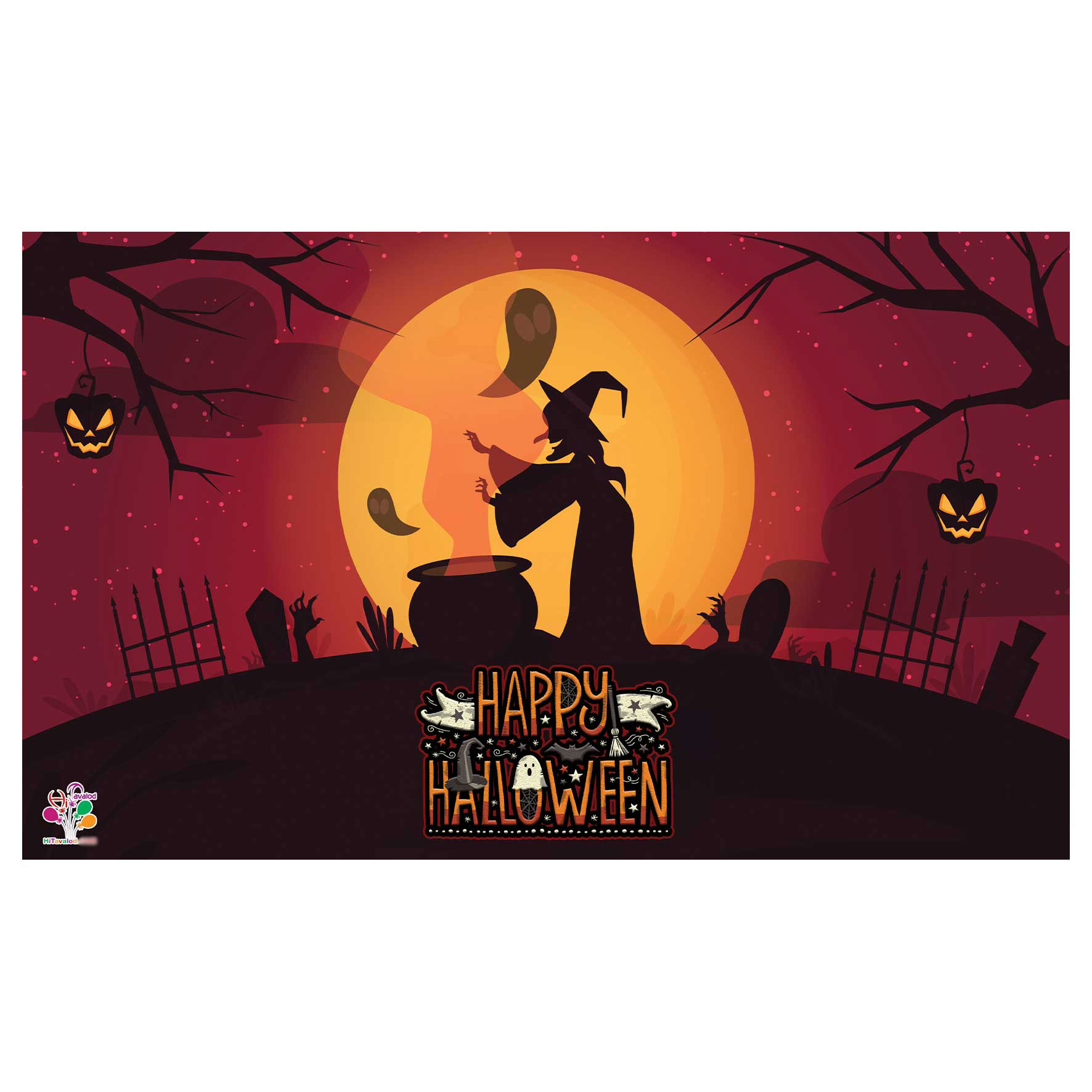  بنر طرح هالووین کد 098