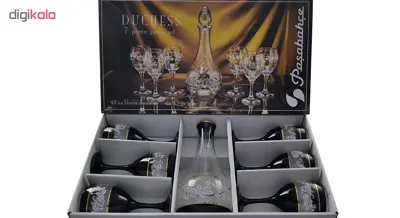 سرویس تنگ و لیوان 7 پارچه پاشاباغچه مدل Dream Dark