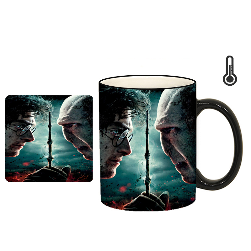 ماگ حرارتی طرح هری پاتر کد h124 بهمراه زیرلیوانی 