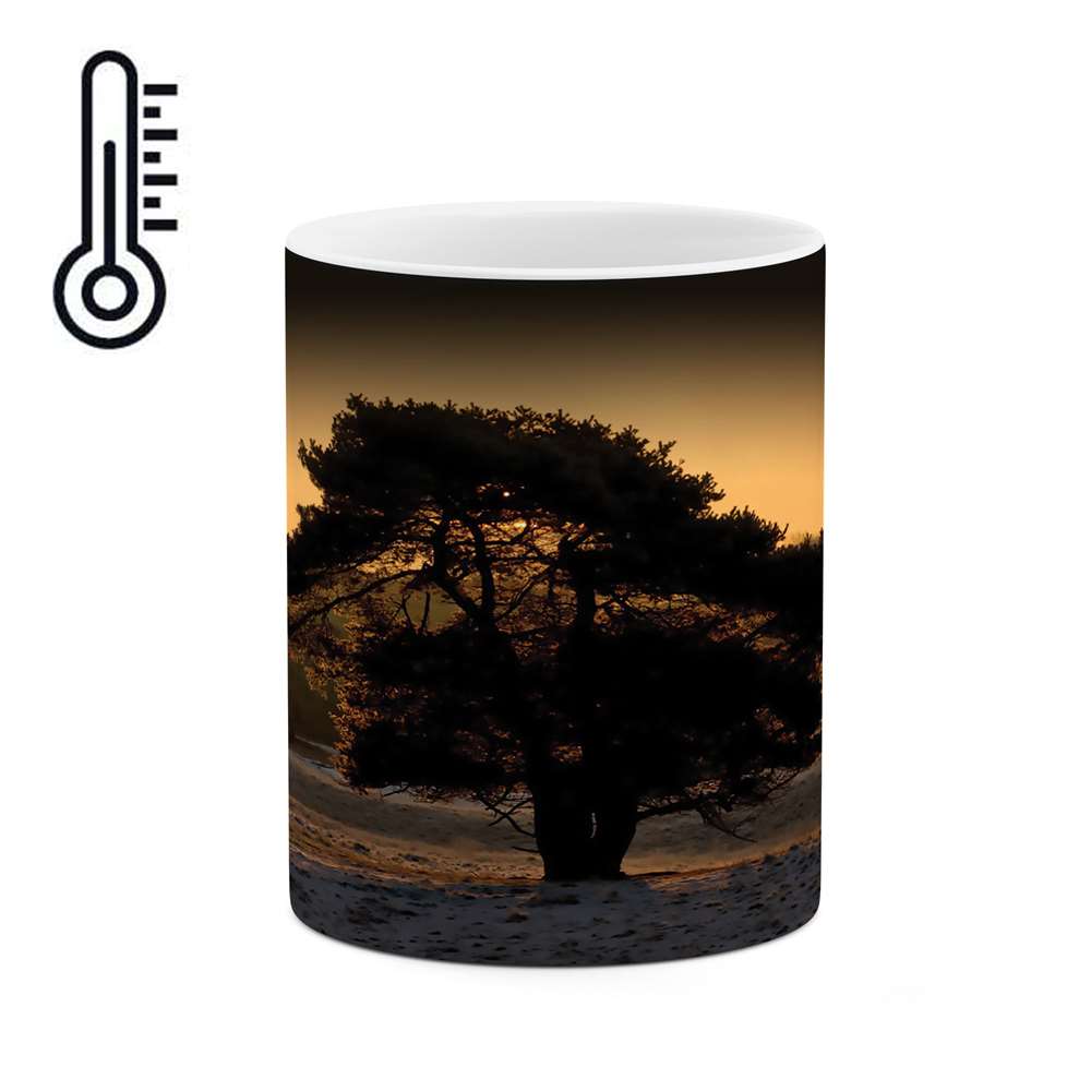 ماگ حرارتی طرح تک درخت زمستان مدل mgh02644