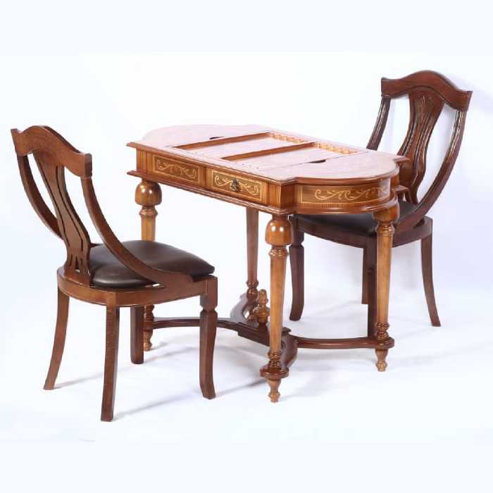 میز بازی تخته نرد و شطرنج چوبی معرق