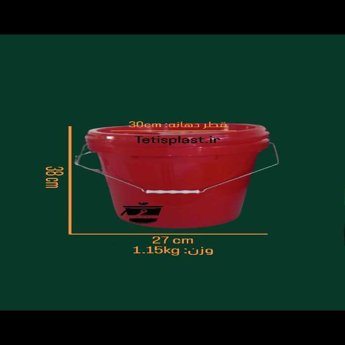سطل قرمز ساده 20لیتری(بسته 10 عددی) | تتیس پلاست