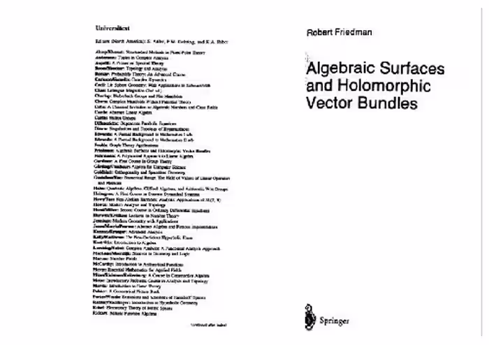 خرید و دانلود نسخه کامل کتاب Algebraic surfaces and golomorphic vector bundles