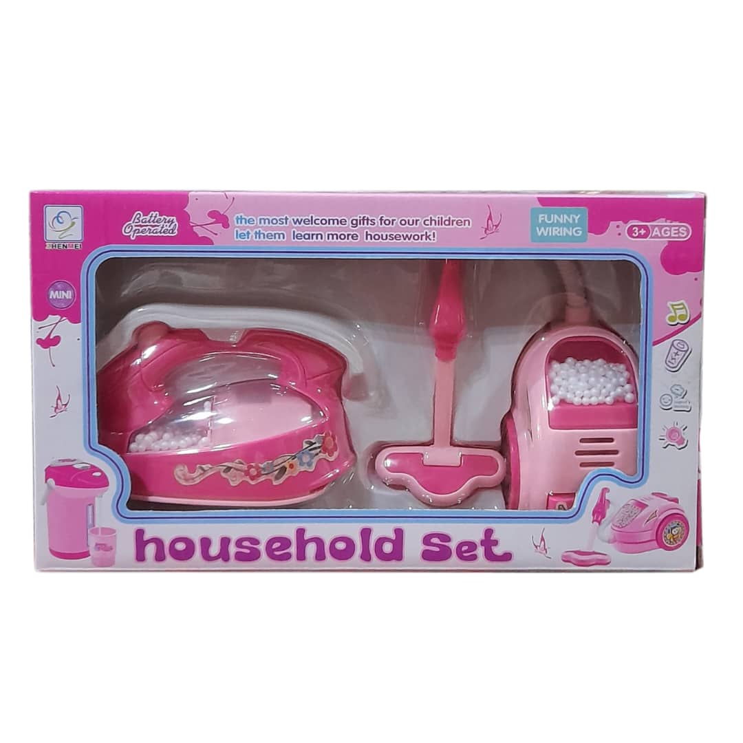 ست اسباب بازی لوازم خانه مدل جاروبرقی و اتو کد 3201