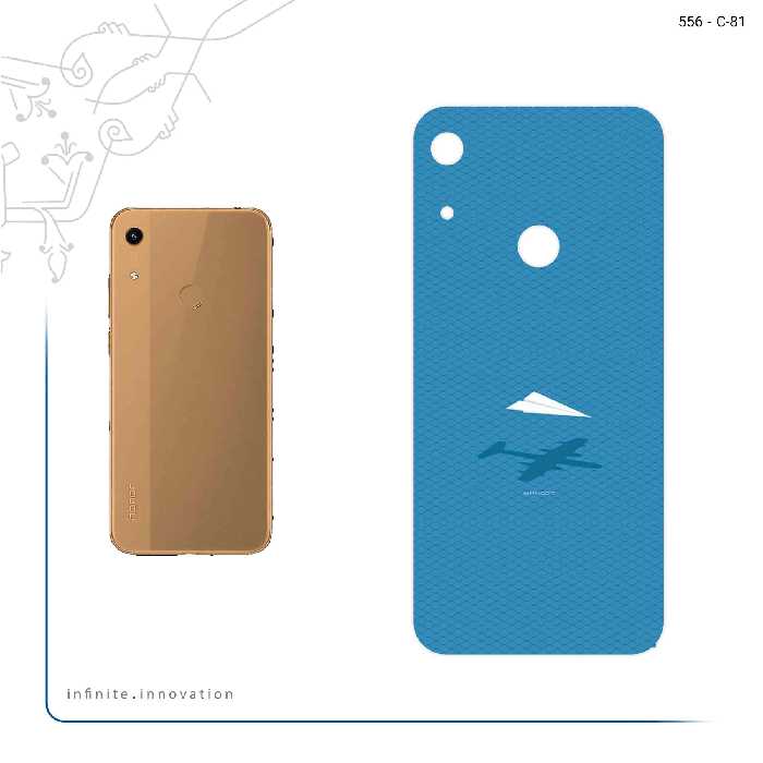 برچسب پوششی ماهوت مدل Minimal Paper Airplane مناسب برای گوشی موبایل آنر 8A