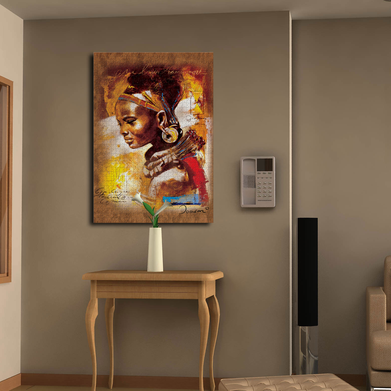 تابلو شاسی طرح پازل زیبای آفریقایی