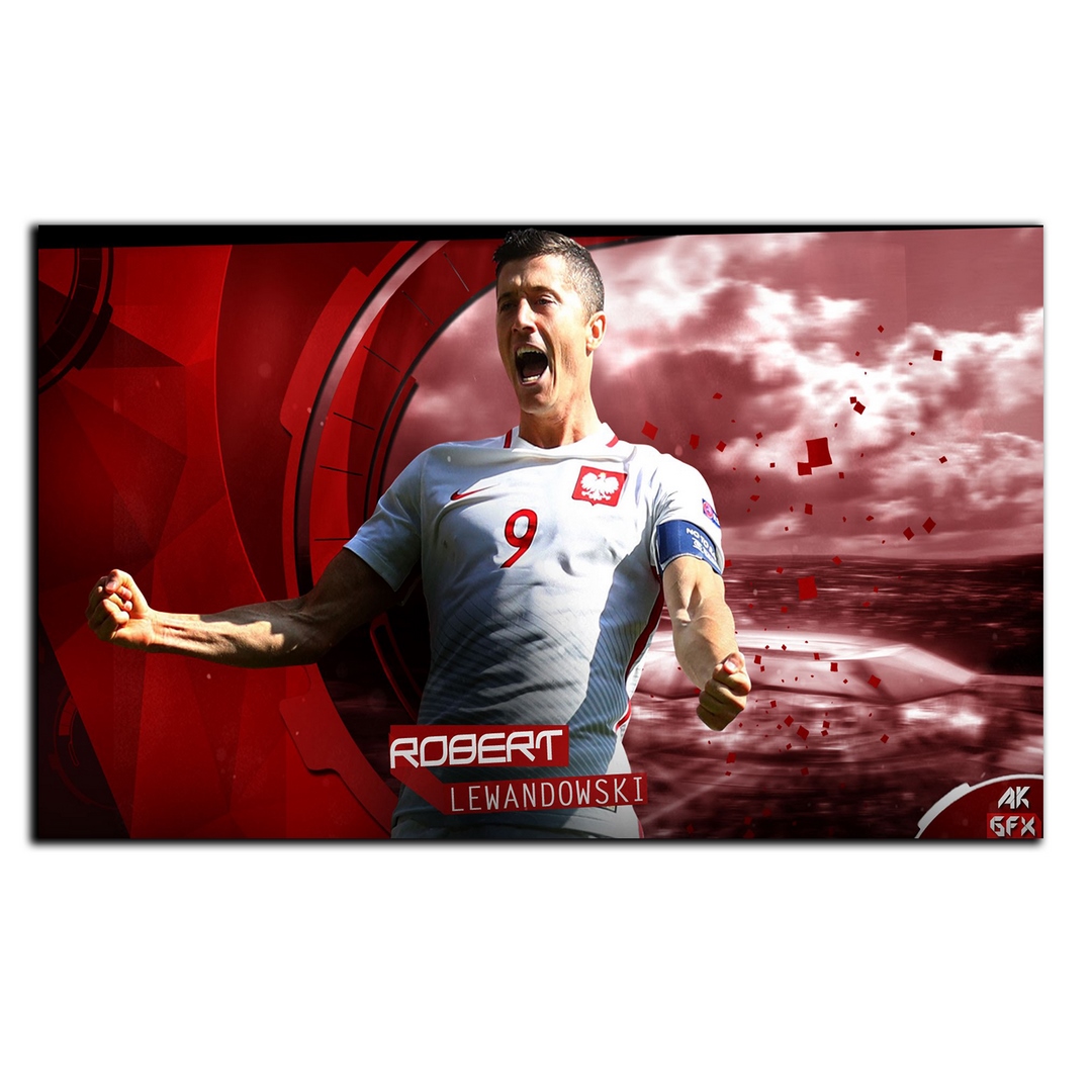 تابلو شاسی بکلیت طرح بازیکن فوتبال رابرت لواندوفسکی تیم ملی لهستان مدل SH-S6622