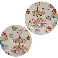 بشقاب دیوارکوب سفالی مدل تولد کد 2 مجموعه 2 عددی