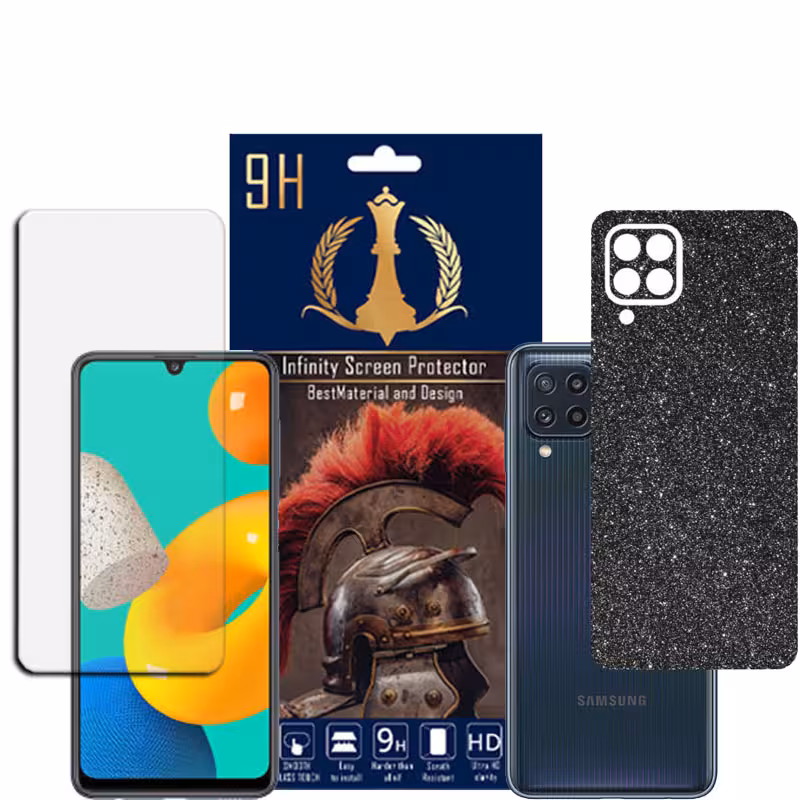 برچسب پوششی اینفینیتی مدل PRO MAX مناسب برای گوشی موبایل سامسونگ GALAXY M32 4G به همراه محافظ صفحه نمایش