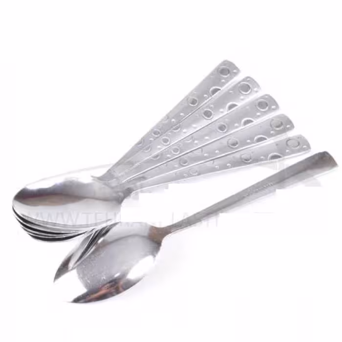 قاشق غذا خوری طرح توپی 6 دستی