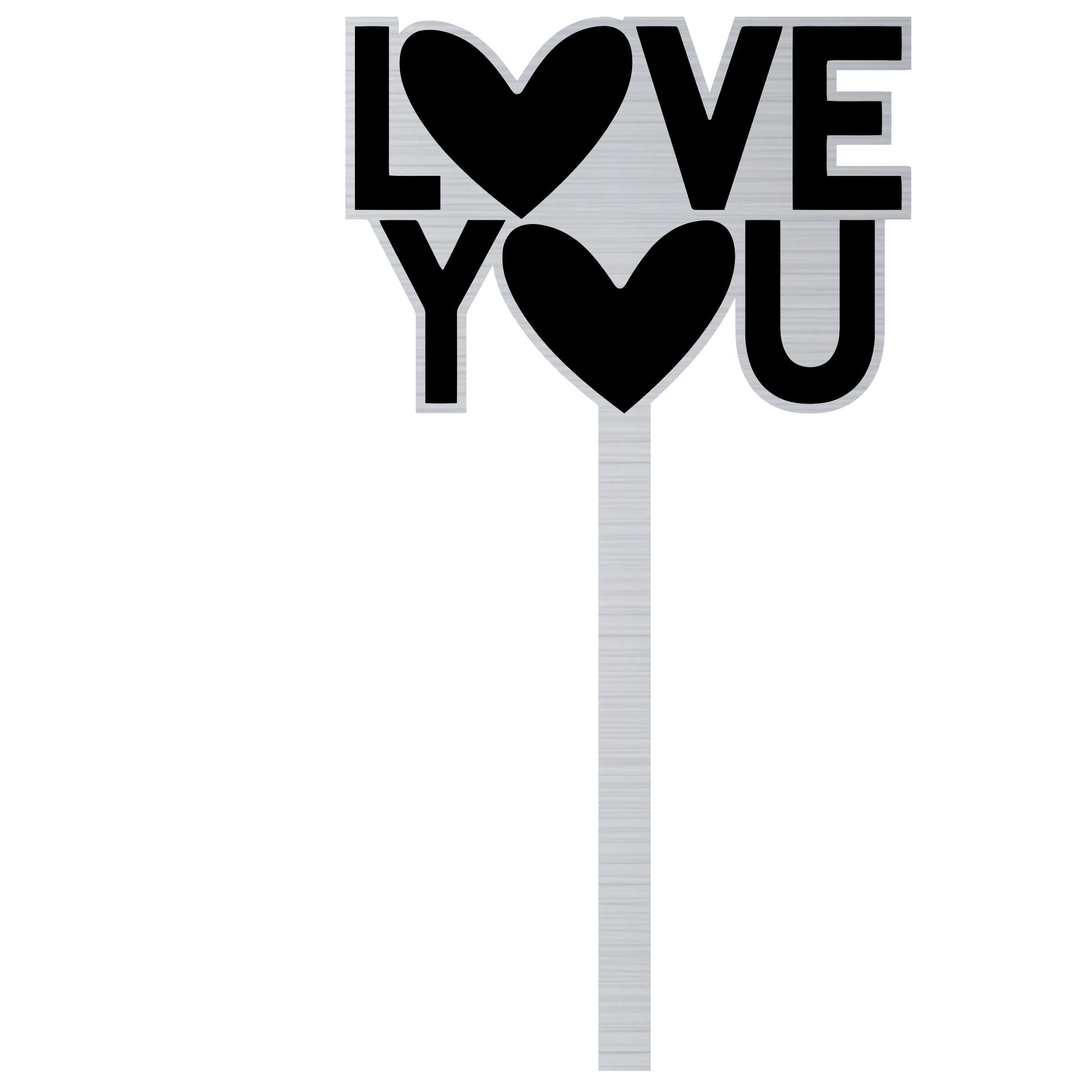 تاپر کیک مدل love you
