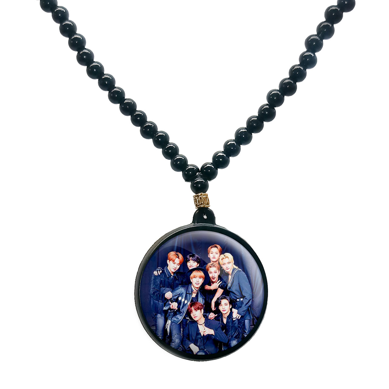 گردنبند پرمانه طرح straykids کد pmd.12139 مدل دو طرفه