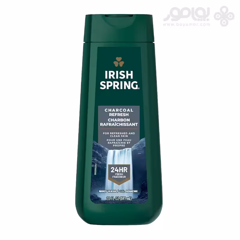 شامپو بدن و صورت آیریش اسپرینگ مدل CHARCOAL REFRESH حجم 591 میل