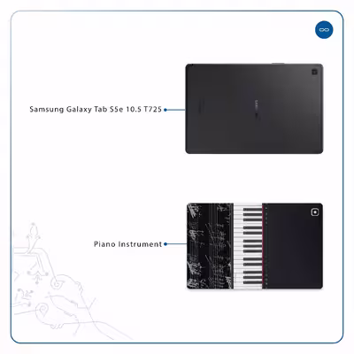برچسب پوششی ماهوت مدل Piano-Instrument مناسب برای تبلت سامسونگ Galaxy Tab S5e 10.5 2019 T725