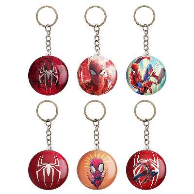 جاکلیدی خندالو طرح مرد عنکبوتی کد 115B مجموعه 6 عددی