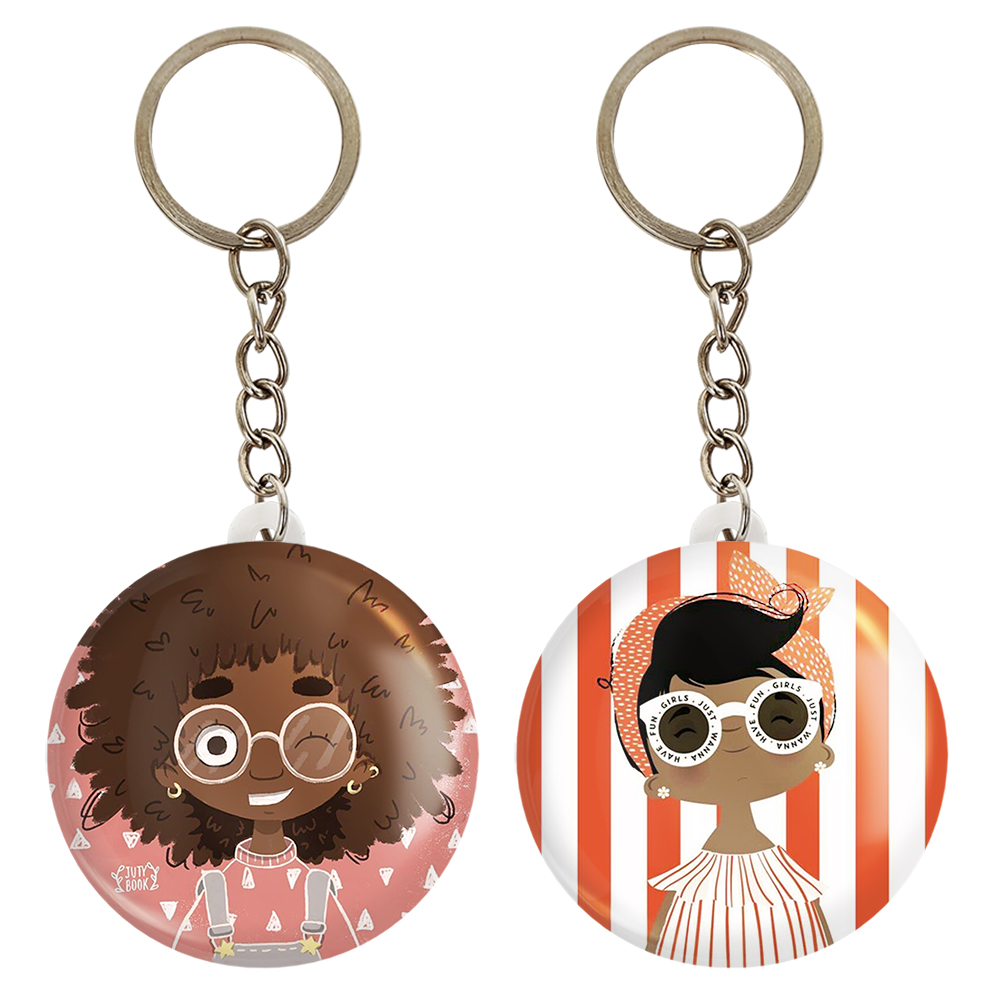 جاکلیدی خندالو مدل دخترونه کد 16381645 مجموعه 2 عددی