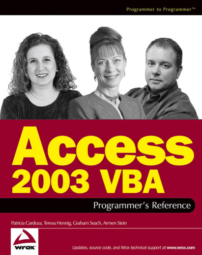 خرید و دانلود نسخه کامل کتاب Access 2003 VBA Programmer’s Reference