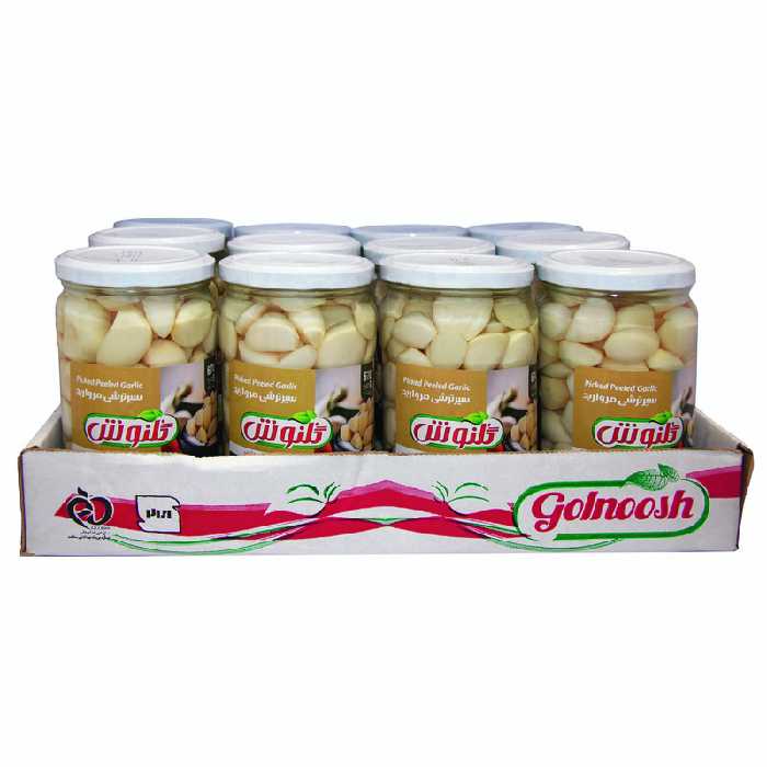 ترشی سیر مروارید گلنوش - 670 گرم بسته 12 عددی