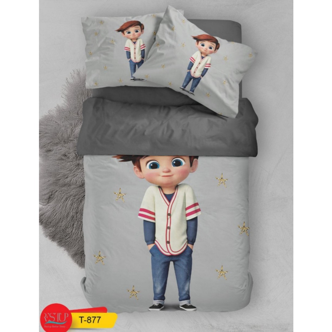 رو تختی سه بعدی یک نفره کد تی 877