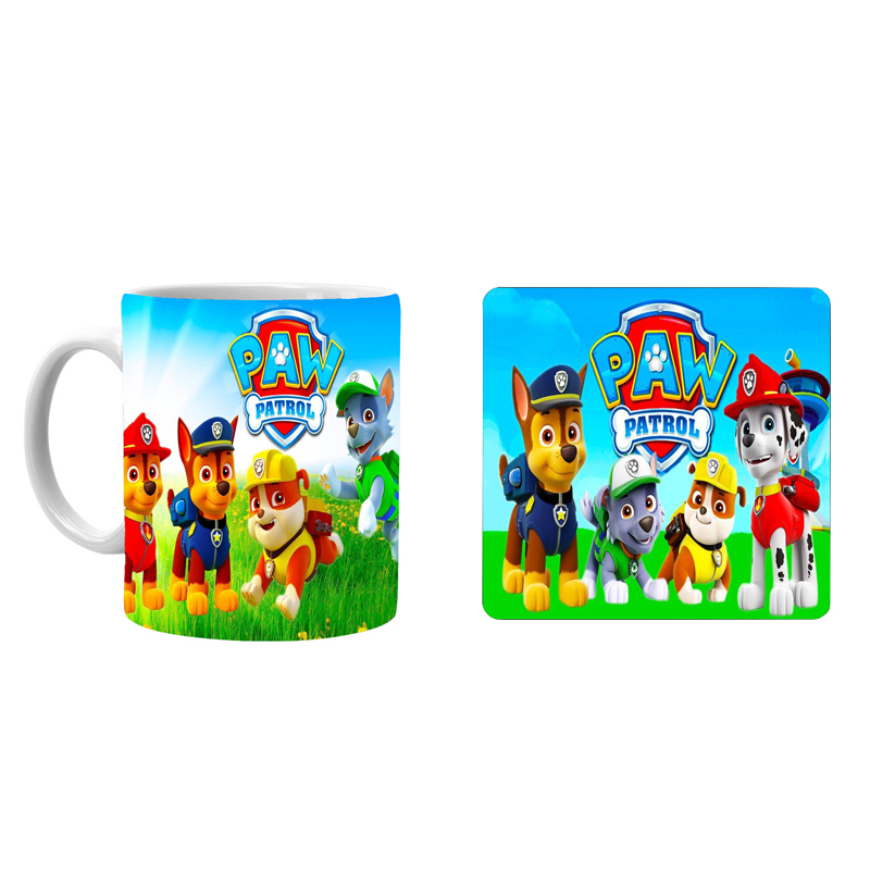 ماگ طرح سگ های نگهبان کد xw7 به همراه زیرلیوانی