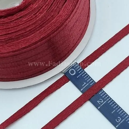 روبان 2 میل ساتن زرشکی روشن