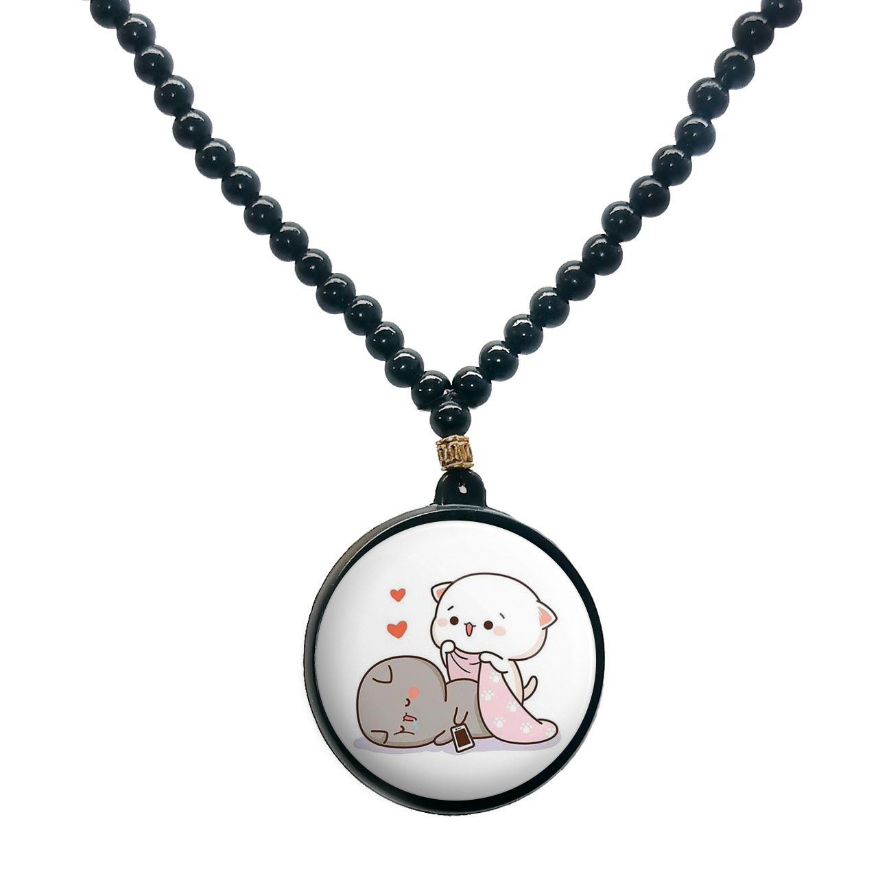 گردنبند پرمانه طرح عاشقانه کد pmd.5419 مدل دو طرفه