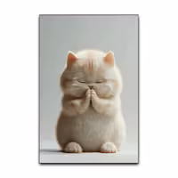 تابلو شاسی گوفی مدل گربه کیوت و بامزه طرح Cute Cat کد PRAYER58 | دنیای قاب