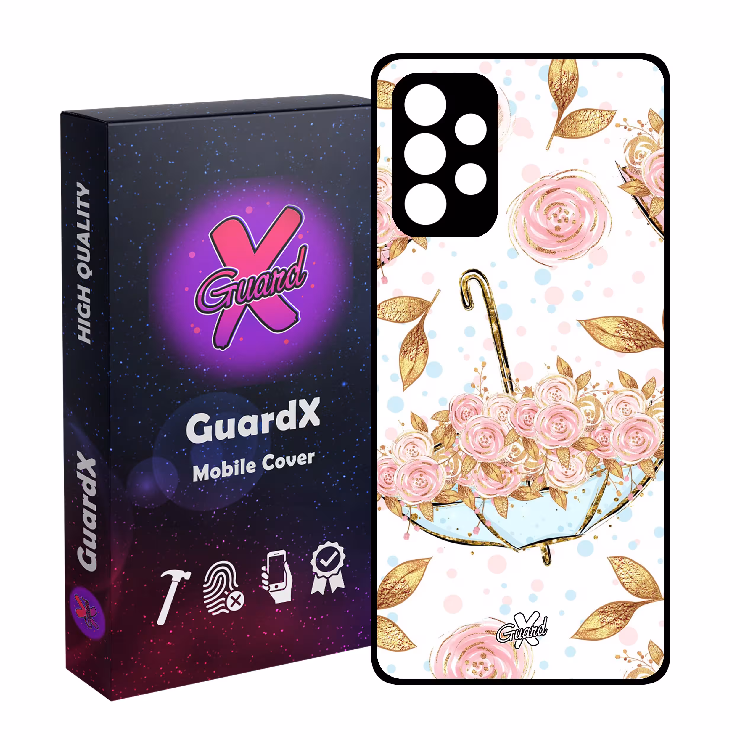 کاور گارد ایکس طرح Flower مدل Glass10107 مناسب برای گوشی موبایل سامسونگ Galaxy A52