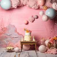 بک دراپ عکاسی تولد با کیک | گرافیک با طعم تربچه