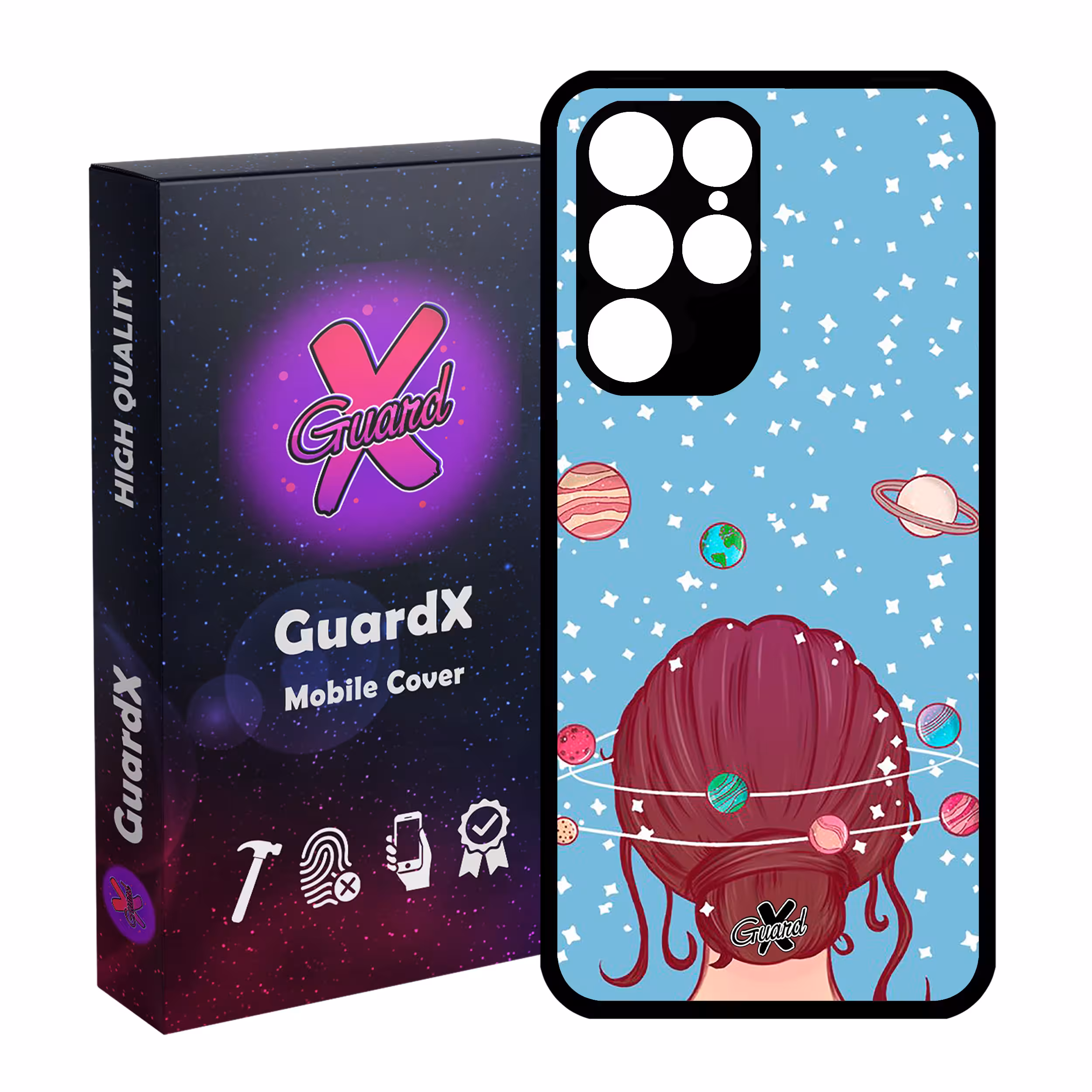 کاور گارد ایکس طرح Girl مدل Glass10211 مناسب برای گوشی موبایل سامسونگ Galaxy S22 Ultra
