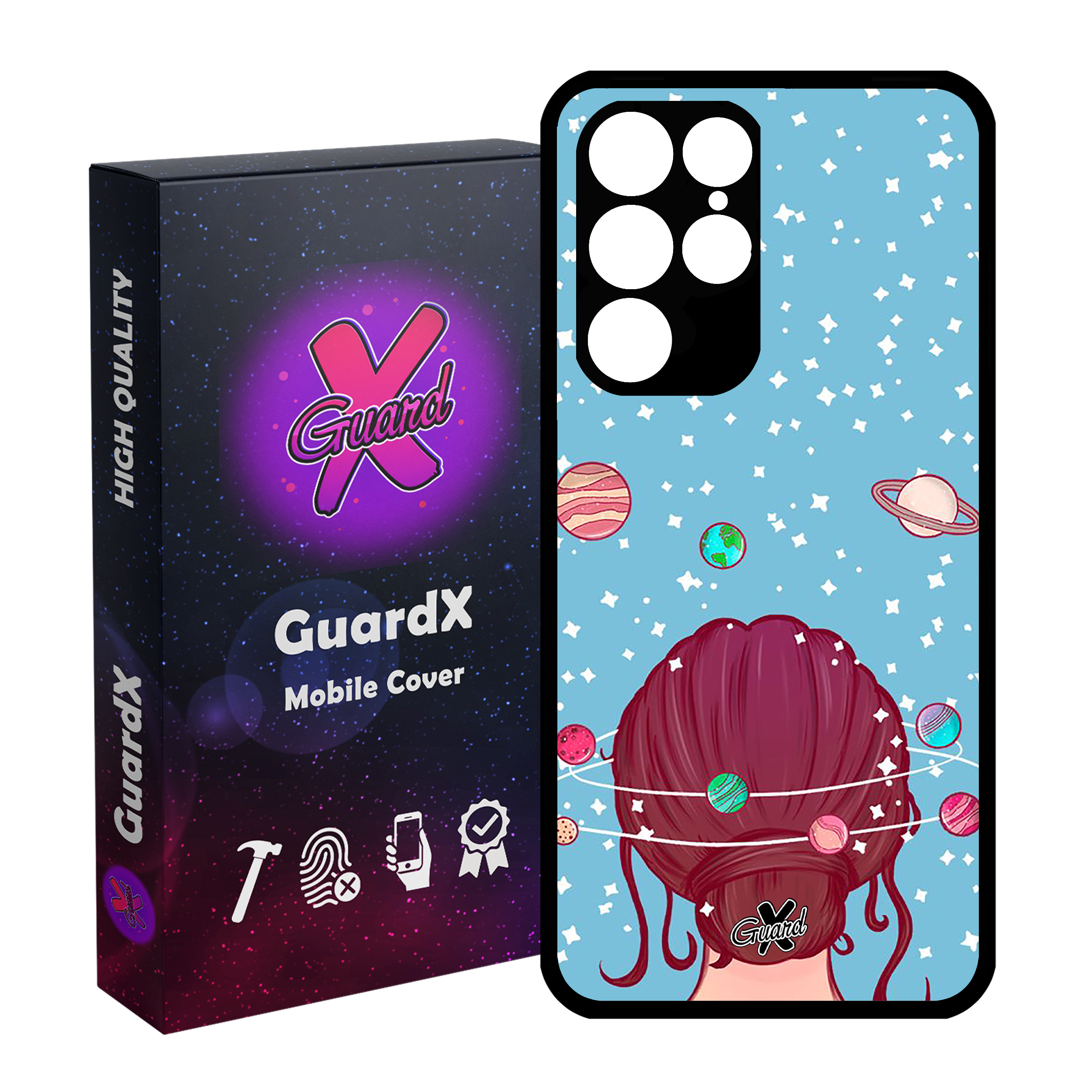 کاور گارد ایکس طرح Girl مدل Glass10211 مناسب برای گوشی موبایل سامسونگ Galaxy S22 Ultra