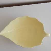 کشکول میوه خوری سالاد خوری مدل برگ بزرگ رنگ زرد 