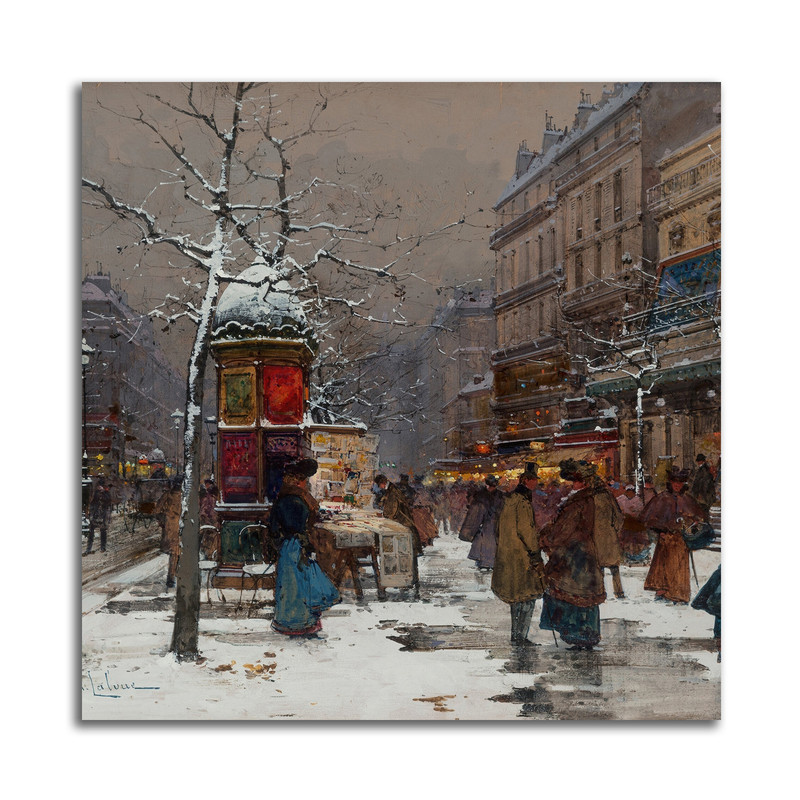 تابلو شاسی مدل نقاشی کلاسیک منظره شهری کد A44 | دنیای قاب