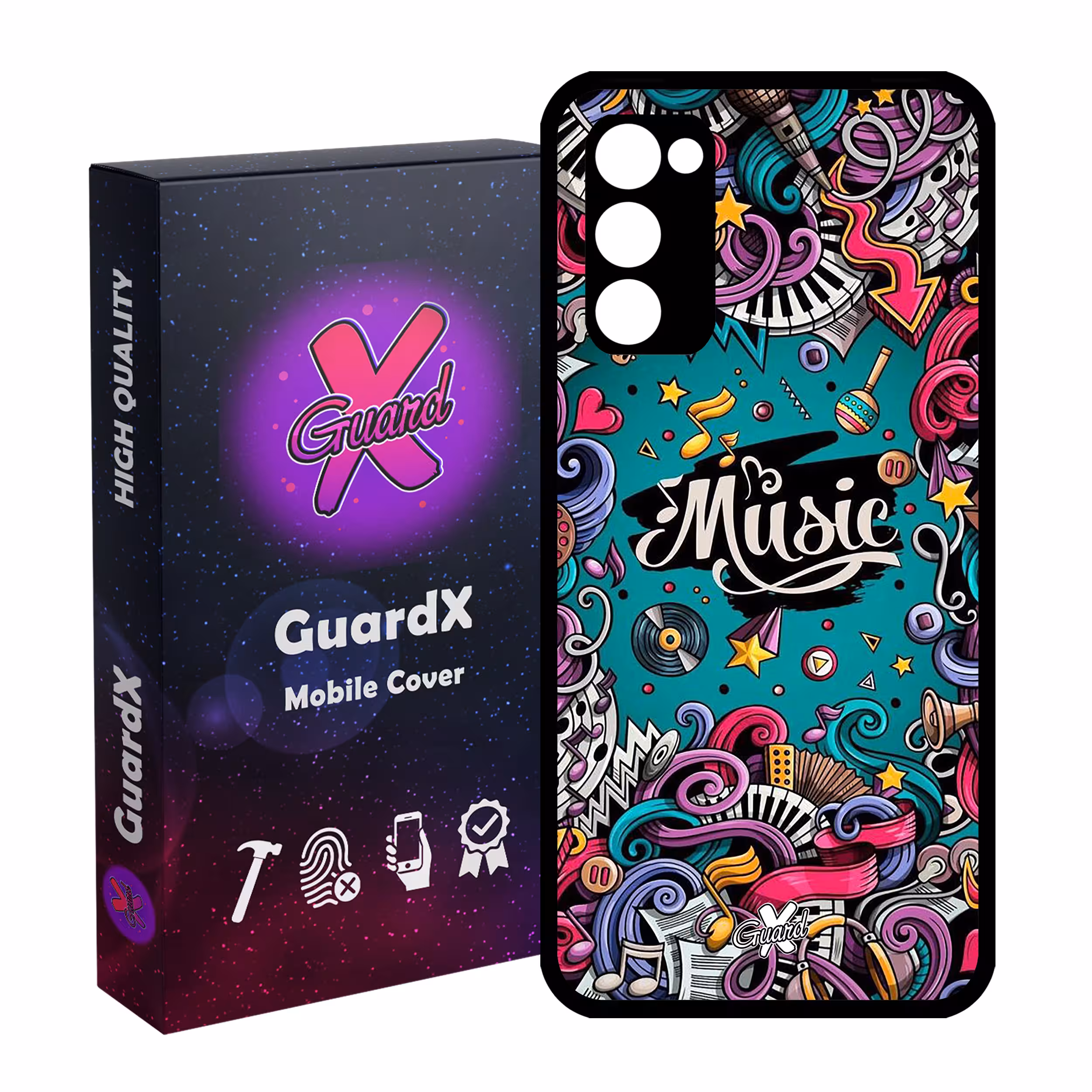 کاور گارد ایکس طرح Music مدل Glass10025 مناسب برای گوشی موبایل سامسونگ Galaxy S20 FE