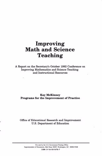 خرید و دانلود نسخه کامل کتاب Improving Math and Science Teaching: A Report on the Secretary's October 1992 Conference on Improving Mathematics and Science Teaching and Instruction (S. hrg)