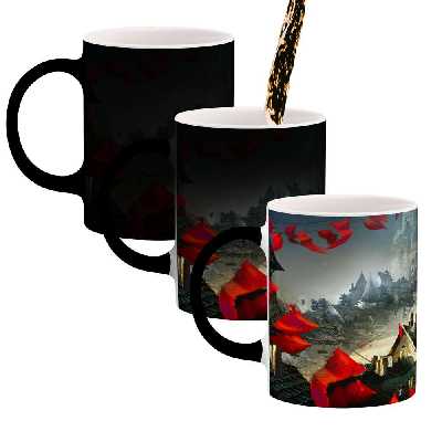 ماگ حرارتی کاکتی طرح نقاشی کارتونی مدل mgh18713