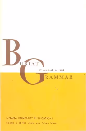 خرید و دانلود نسخه کامل کتاب Buriat Grammar
