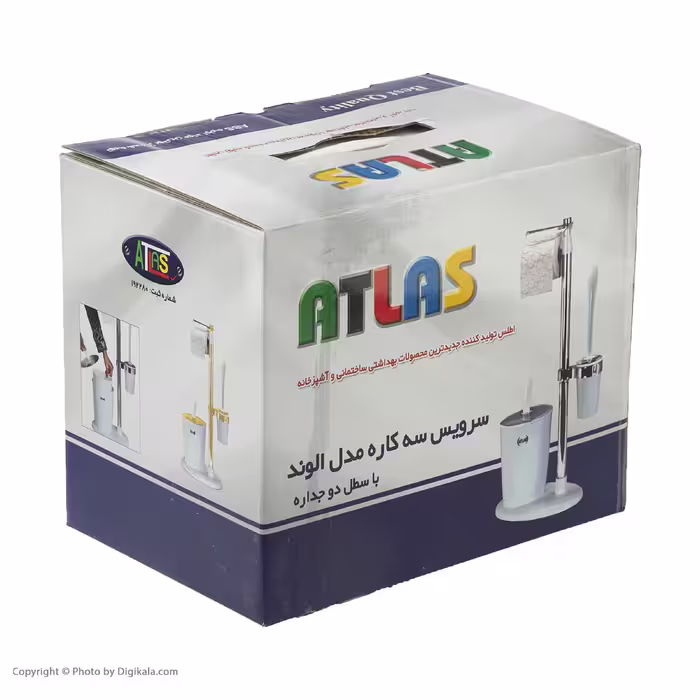 ست سطل زباله و فرچه اطلس مدل الوند