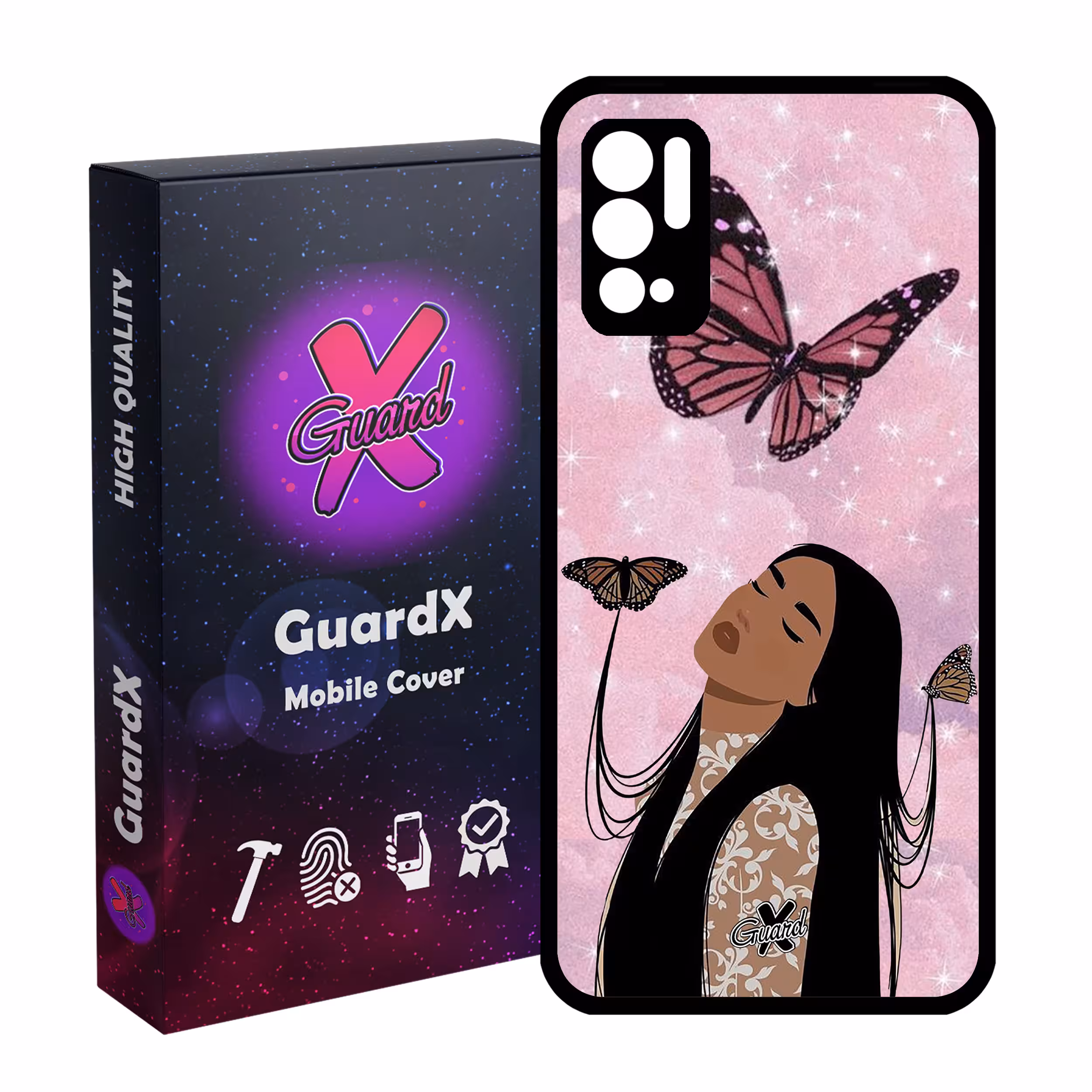 کاور گارد ایکس طرح Girl مدل Glass10297 مناسب برای گوشی موبایل شیائومی Redmi Note 10 5G / Poco M3 Pro