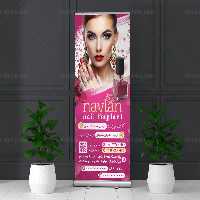 طرح بنر استند کاشت ناخن | گرافیک با طعم تربچه