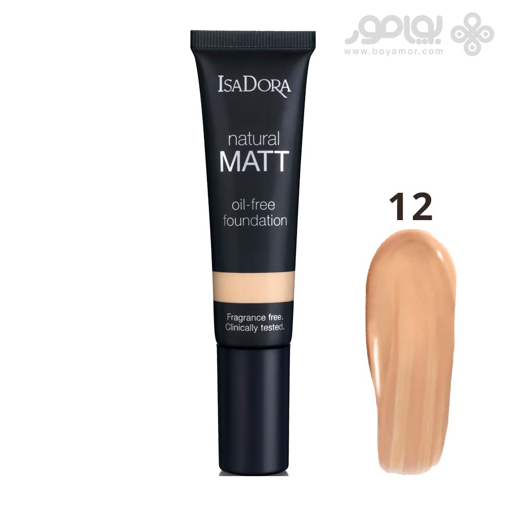 کرم پودر ایزادورا مدل Natural Matt شماره 12