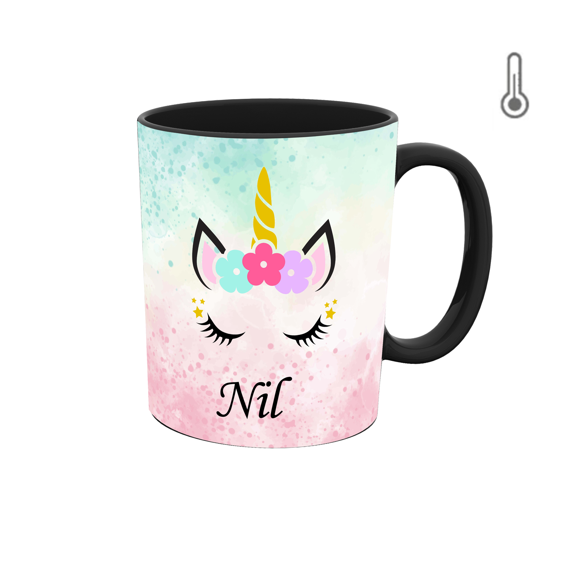 ماگ حرارتی طرح اسم نیل مدل unicorn کد 1183