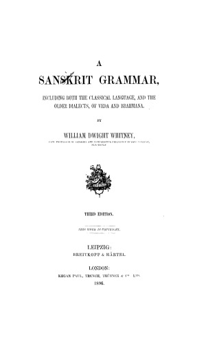 خرید و دانلود نسخه کامل کتاب A Sanskrit Grammar: Including Both the Classical Language, and the Older Dialects, of Veda and Brahmana