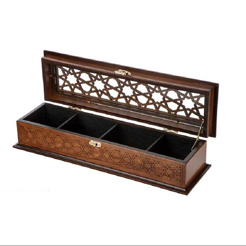 جعبه چوبی پذیرایی طرح خاطره BT013