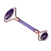 ماساژور رولی صورت سنگ آمیتیست رزگلد ریلکس