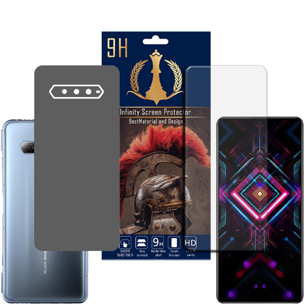 برچسب پوششی اینفینیتی مدل PRO MAX مناسب برای گوشی موبایل شیائومی BLACK SHARK 4 به همراه محافظ صفحه نمایش